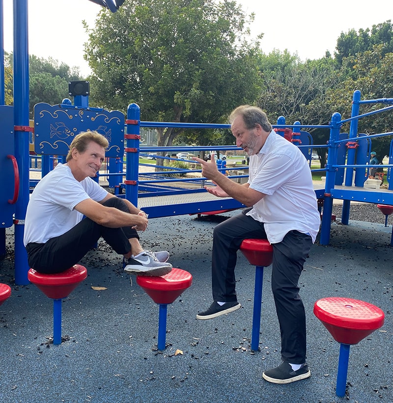 peter and ron on playground